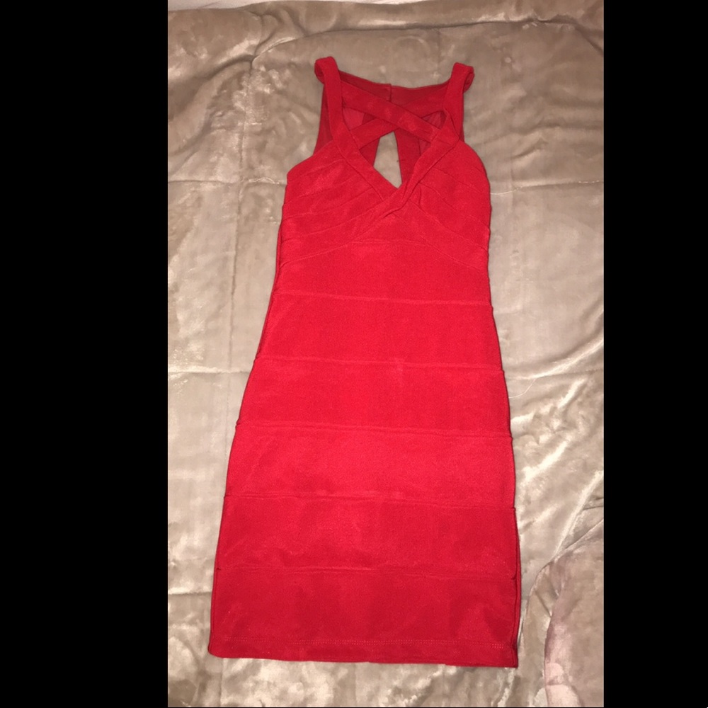 Red bandage dress